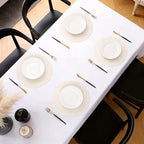 MOSAYT 13 Inch Round Vinyl Placemats Set of 6 - Faux Leather 100% Waterproof Oil-Proof Wipeable PU Place Mats, Heat Resistant Reversible Table Mats for Kitchen, Dining, Outdoor, Beige