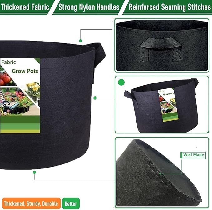 400 Gallon Large Raised Garden Bed Bag (70x24 inch) Big Garden Bag Sturdy Plant Grow Bag for Tomato,Potato Planter,Herb Veggies Planter Bag,Flower Bed,Yard Waste Bag,Lawn Debris Bag,Leaf Bag W/ Gloves