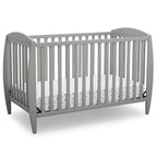 Delta Children Twinkle 4-in-1 Convertible Baby Crib, Easy to Assemble, Sustainable & Serta Perfect Start Dual Sided Baby Crib Mattress & Toddler Mattress - Waterproof - 6" Premium Sustainably