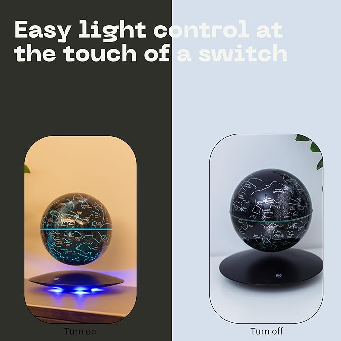 Levitating Constellation Ball, Levitating Star Night Light Globe, Creative LED Starlight Ball Gifts for Birthday Kids Women Girls Boy Best Friend