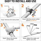 Upgraded Weedeater Handle,Ergonomic Trimmer Grip,Weed Eater Handle Extension Back Saver with Bracket Clamp,String Trimmer Handle with Shoulder Harness for String Trimmer,Lawn Care,Landscaping