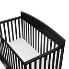 Graco Benton 5-in-1 Convertible Crib with Drawer (Black) - Converts from Baby Crib to Toddler Bed, Daybed and Full-Size Bed, Fits Standard Full-Size Crib Mattress, Adjustable Mattress Support Base