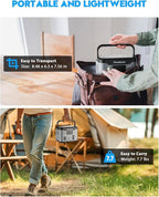300W Portable Power Station, Powdeom 296Wh Power Bank with AC Outlet, Solar Generator Laptop Charger, Battery Backup Power Supply for Camping, Outdoors, Home Emergency Outage