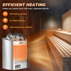 Mxmoonant Sauna Heater, 9KW 220V Electric Sauna Heaters Digital Control Sauna Stove Dry Steam Sauna Bath for Home Hotel Spa Max. 425 Cu.ft with Sauna Hygrothermograph