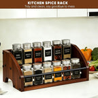 Rustic Wooden Countertop Organizer | Liquor Cabinet, Coffee Syrup Rack, Mini Bar, Home Retro Bar Shelf Stand, 2-Tier