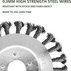 6 Inches + 8 Inches Inch Steel Wire Trimmer Head, Weedeater Wheel Brush Cutter, Trimmer Blade Head for Weedeater, Compatible with Husqvarn, Sthl, with 25.4mm/1inch Arbor (6 inches + 8 inches)