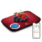 EILISON Smart Kitchen Scale with Nutrition Calculator, Digital Food Scale, Large TFT Color Display, Bluetooth App for 999+ Foods, Calorie Counter & 24 Nutrients Analyzer, 5000g Cap (Red)