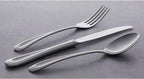 Oneida Satin Sand Dune Dinner Spoons Silverware Set for 4, Flatware | 18/0 stainless steel, satin finish | 6.8 inch length | great for soup or tablespoon use, cutlery set, utensil set