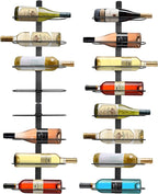 Wine Rack Wall Mounted: 16 Bottles Wine Holder Hanging - Bar Liquor Storage | Wine Organizer of Cabinet Kitchen - Designed for SpaceSaver