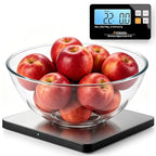 Atogou Wireless Kitchen Scale, 22lb/10kg Food Scale with Detachable Display & Larger Platform, 0.01oz/1g, 9 Units, Counting Function, Stainless Steel, for Cooking, Baking, Shipping, Sliver