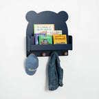 Delta Children babyGap Charlie 6-in-1 Convertible Crib + Brannan Bear Bookcase with Bins + Brannan Bear Wall Shelf with 4 Hooks, Navy (Bundle)