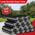 Black Trash Bags 20-25 Gallon 120 Count - 30" x 33" Large Kitchen Garbage Bags, 20+ Gallon Trash Can Liners Unscented, Multipurpose for Home, Office, Daily Household Use