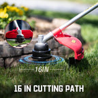 PowerSmart 21-Inch 144cc Gas Push Lawn Mower & 16-Inch 25.4cc String Trimmer/Edger with 10-Inch Brush Cutter for Grass Cutting
