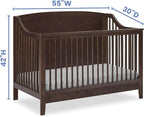Delta Children Campbell 6-in-1 Convertible Crib - Greenguard Gold Certified, Walnut Espresso