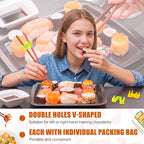 500 Pcs Reusable Chopsticks Helper Multicolor Plastic Practice Chopstick Trainer Hinges Connector Training Chinese Chop Non Slip Stick Helper for Adult Learner Beginner