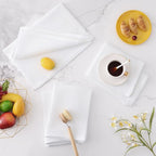 Homaxy 100% Cotton Oversized Waffle Weave Kitchen Towels 4-Pack, White | 20 x 28 Inches, Ultra Soft Absorbent Dish Towels, Quick Drying Large Cleaning Towels