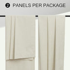 Boho Linen Black Out Curtains 72 Inch Long Back Tab Rod Pocket Living Room Curtains & Drapes 2 Panel Burg Full Blackout Insulated Thermal Curtain for Summer Heat Bedroom Bay Window Playroom Beige