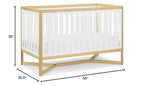 Delta Children Tribeca 4-in-1 Baby Convertible Crib, Bianca White/Natural