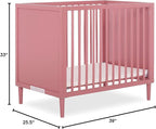 Lucas Mini Modern Crib with Rounded Spindles