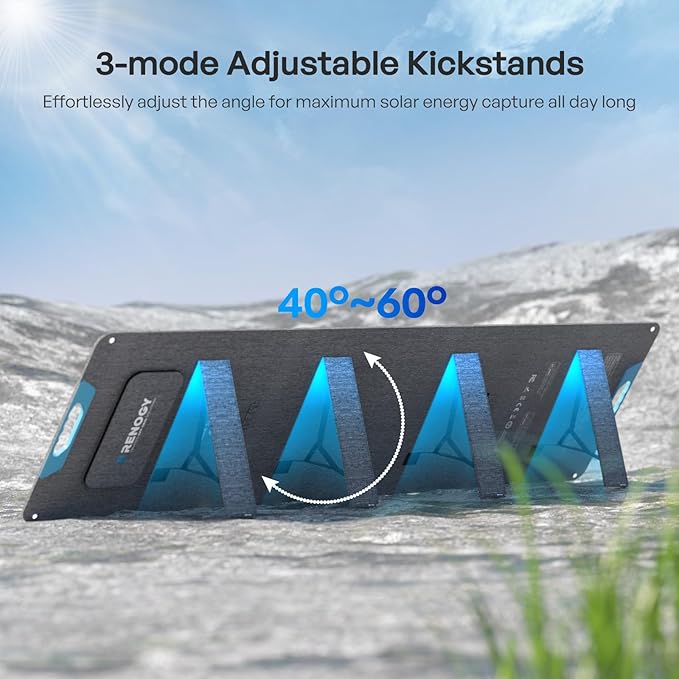 Renogy 200W Portable Solar Panel, IP65 Waterproof Foldable Solar Panel Power Backup, Solar Charger for Power Station RV Camping Off Grid