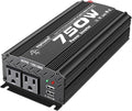 12V to 110V Inverter - 750W Car Inverter with 2 AC Outlets & 2 USB Ports for Trucks & Various Vehicles