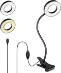 Bi-Colour Light Mode 360 ° Flexible Gooseneck, LED Lighting, Desk Lamp with USB Charging Port, Study Lamp, Clamp Lamp, Office Desk Accessories, Bed Lamp, Clip on Lamp (Silver)