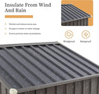 Vongrasig 5 x 3 FT Outdoor Storage Shed, Metal Shed Small Garden Tool Storage Shed with Window and Lockable Door for Outside Backyard Patio Lawn (Grey)