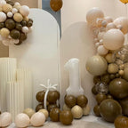 130pcs Brown Balloons Different Sizes 18" 12" 10" 5" Dark Brown Party Latex Balloons for Birthday Baby Shower Gender Reveal Graduation Wedding Anniversary Party Decorations