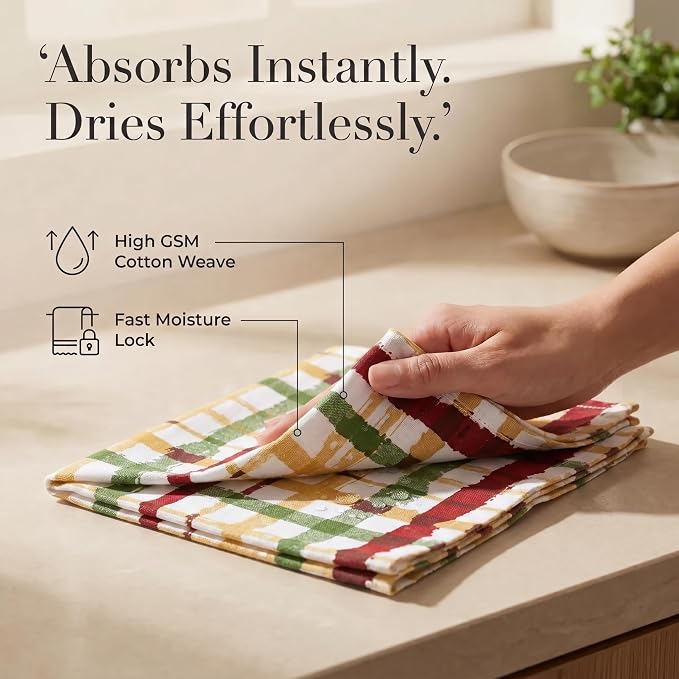 Urban Villa Cloth Napkins Cotton 20x20 (Set of 12) Check Print