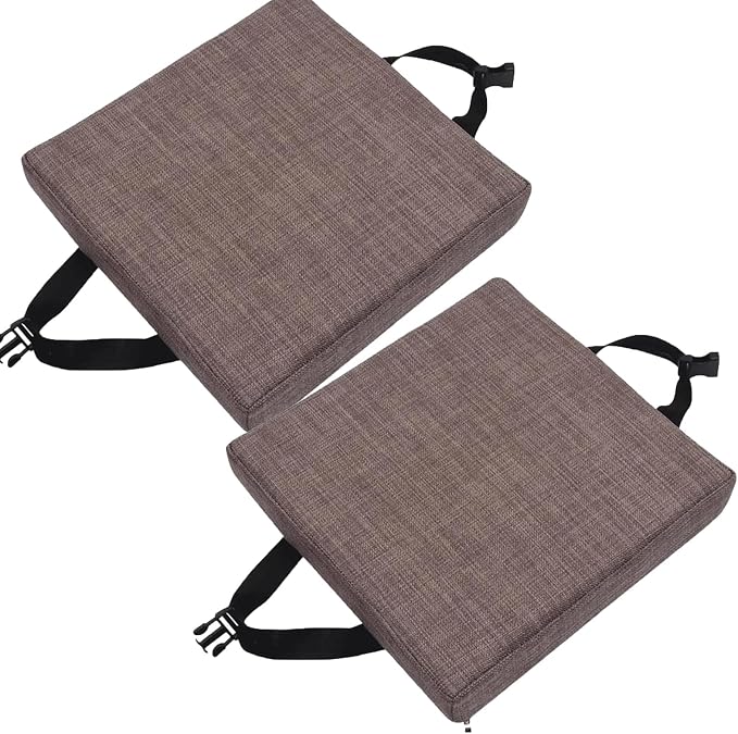 Square Stool Cushion Set of 2 for Bar Stool & Dining Chair - 14x14/15*15/12*12 Thick 5/8cm Seat Pads (Color: 8#)