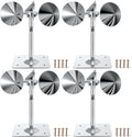 4 Pack Reflective Spinning Bird Deterrent, Wind Powered Aluminum Bird Repeller Scarer Deterrent Devices Outdoor, Repels All Birds Pigeons Sparrows Woodpeckers for Garden Railing Roof Adjustable Neck