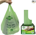 2.6-3 Gallon Compostable Trash Bags with Handles 80 Count 0.67 Mil 11.36 L Small Kitchen Wet Food Scrap Waste Compost Bag for Countertop Bin ASTM D6400 US BPI and OK Compost Home Certified