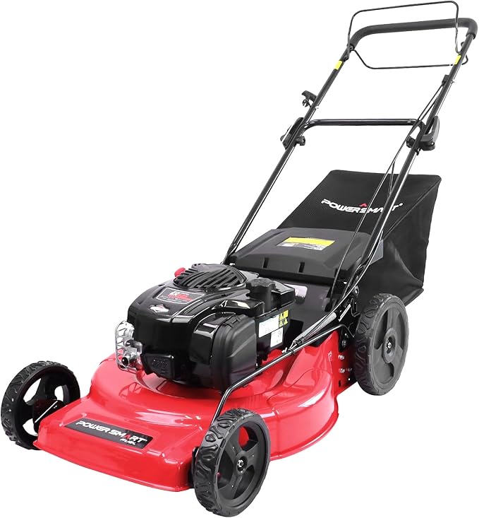 PowerSmart Self Propelled Gas Lawn Mower 22-Inch with 150cc Briggs and Stratton EX625 Engine, RWD Single-Speed 2-in-1 Mulch and Bagger, High Wheel B8622S