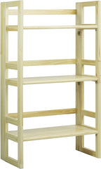 Casual Home 3-Shelf Folding Student Bookcase (20.75" Wide)-Natural