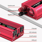 Power Inverter 700W/1500W (Peak) Dual AC Outlets and USB Charging Port DC 12V to 110V AC Car Converter Inverter for Home Car RV Truck Camping
