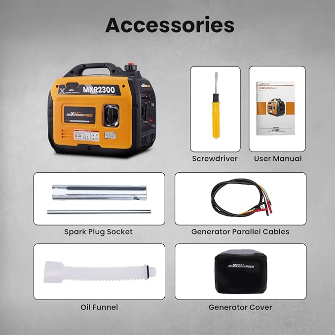 maXpeedingrods 2300W Portable Inverter Generator,40lbs,Gas Powered,Quiet Generator,Backup Power Supply for Outdoor Camping RV Ready,EPA/ISO Compliant