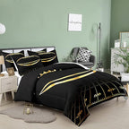 Bodhi Boys Comforter Twin, Black and Gold Football Bedding Set, Machine Washable, 2 Pieces