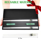 Porcelain Chopsticks, Green Bamboo,2 Pairs with Ceramic Holder | Reusable, Delicate Box,Dishwasher Safe, Chinese Japanese Korean Classic Stylish