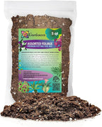 Premium Assorted Foliage Soil Mix by Gardenera - Nourishing Formula for Impressive Growth and Vibrant Foliage - 5 Quart