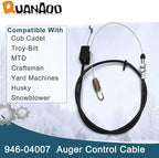 Auger Control Cable 946-04007 for Cub Cadet Troy-Bilt MTD Craftsman Yard Machines Snowblowers Replace 746-04007 Auger Clutch Cable