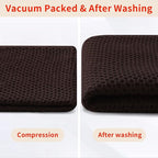 Homaxy 100% Cotton Waffle Weave Kitchen Dish Towels 8-Pack, Dark Brown | 13 x 28 Inches, Ultra Soft Absorbent Dish Towels, Quick Drying Cleaning Towels