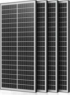 Bifacial 100 Watt Solar Panel 4Pack, 18BB 12V/24V Monocrystalline High-Efficiency Module PV Power Charger Solar Panels for Homes Camping RV Battery Boat Caravan and Other Off-Grid Applications