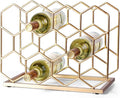 14 Bottle Countertop Wine Rack - Freestanding Modern Gold Metal Wine Rack - Tabletop Wine Holder Stand for Cabinet, Pantry, Wine Bottle Storage……