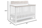 Suite Bebe Hayes 4 in 1 Convertible Crib, White and Wire Brushed Wood