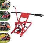 Hydraulic Cylinder Lift Jack for Zero Turn Radius Riding Lawn Mower Maintenance and Repair, Lawn Mower Lift, 500lb Lifting Capacity with Locking Bar for Added Safety