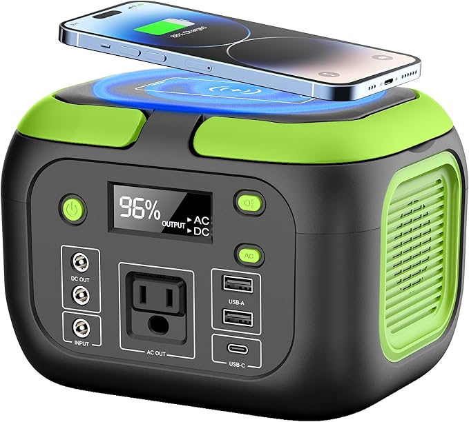 200W Portable Power Station, SinKeu 42000mAh Solar Generator With 110V AC Outlet, DC, USB C, USB QC3.0, 155Wh Backup Battery Pack Power Supply for Camping Essential Road Trip Home Outdoor Emergency