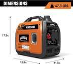 GENMAX Generator，EPA Compliant, Eco-Mode Feature, Ultra Lightweight for Backup Home Use & Camping