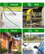 Pressure Washer Hose 200FT 3/8" for Cold and Hot Water 212°F, with Swivel Quick Connect, 4500PSI Kink Resistant Grade Steel Wire Braided, Power Washer Hose With 2pcs M22-14mm Adapter