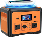 Portable Power Station 600W(Peak 1800W), Solar Generator with 384WH LiFePO4 Battery, 10 Outputs & UPS Battery Backup, Generators for Home Use, Camping, Emergency Power Outage, RV, CPAP