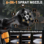Cordless Power Washer, 900 PSI Cordless Pressure Washer, Portable Power Washer with 3.0Ah Battery&Charger & 6-in-1 Nozzle, 17FT Drain Hose, Portable Pressure Washer for Car WashHomeYard